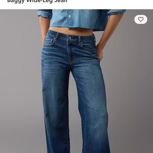 American Eagle Dreamy Drape Low rise Baggy wide leg with stretch NWT